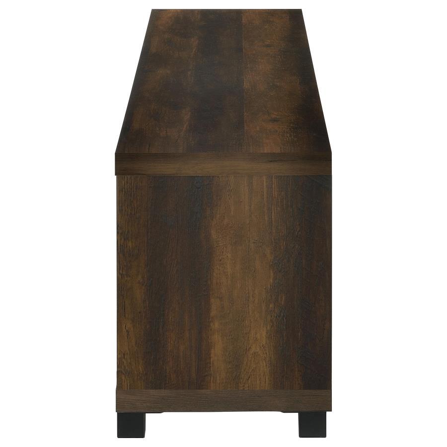 Havering - 71" TV Stand Fireplace Media Console - Dark Pine