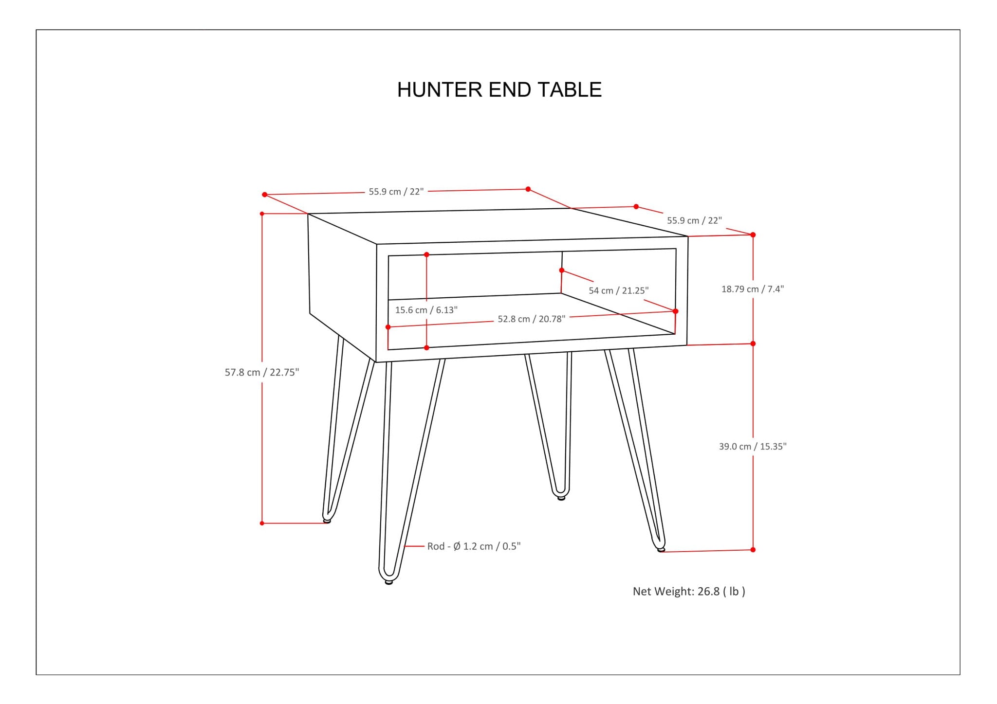 Hunter - End Table - Natural
