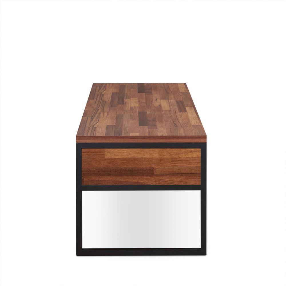 ACME Sara - TV Stand - Walnut & Sandy Black | Meri Furniture