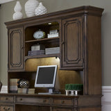 Amelia - Jr Executive Credenza Hutch - Dark Brown