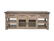 International Furniture Direct Natural Stone - TV Stand - Taupe Brown | Meri Furniture
