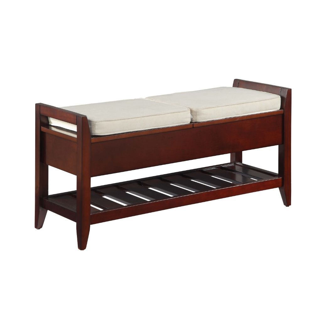 ACME Belch - Bench - Fabric & Espresso | Meri Furniture