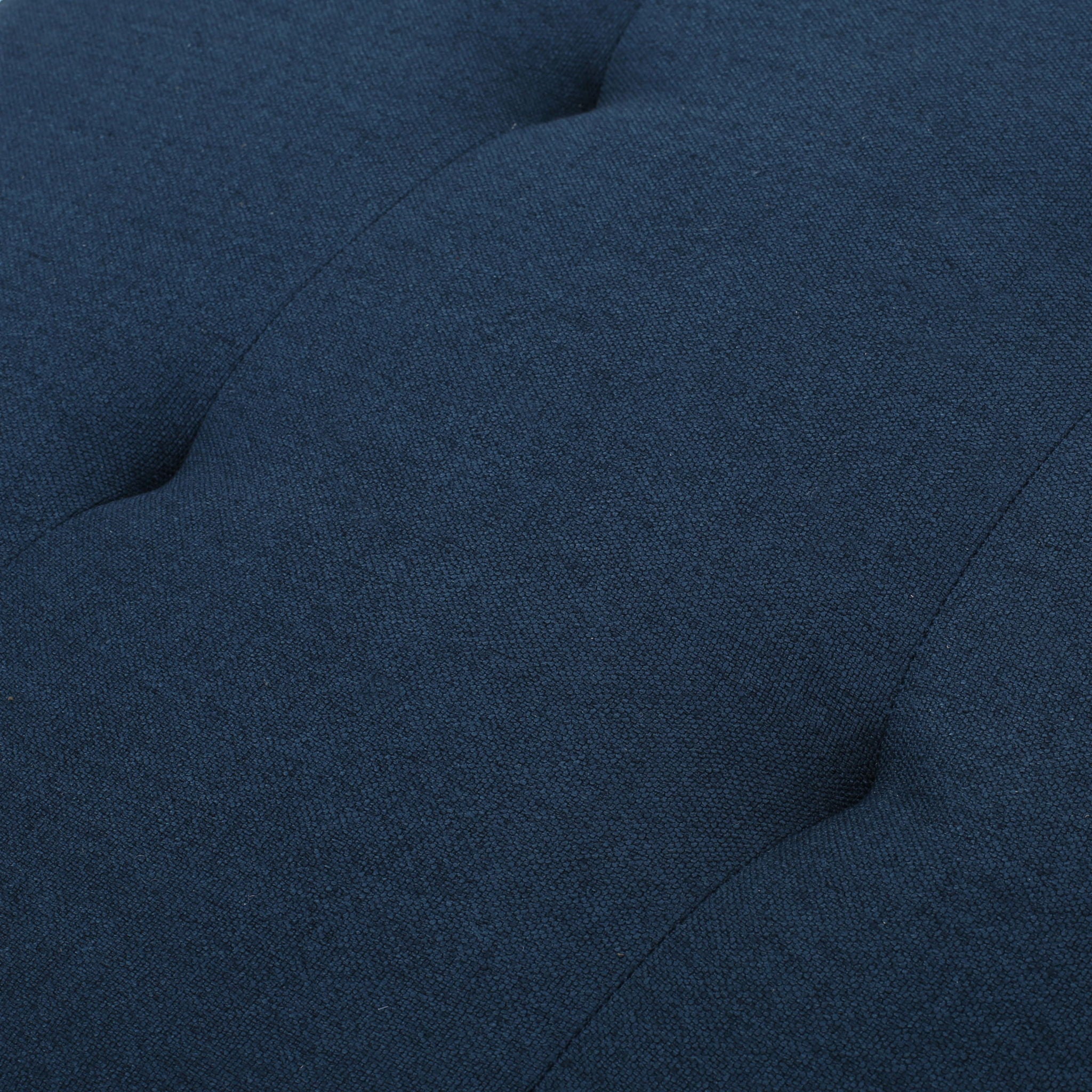 Ottoman With Birch Wood Legs And Cushioned Top For Comfort