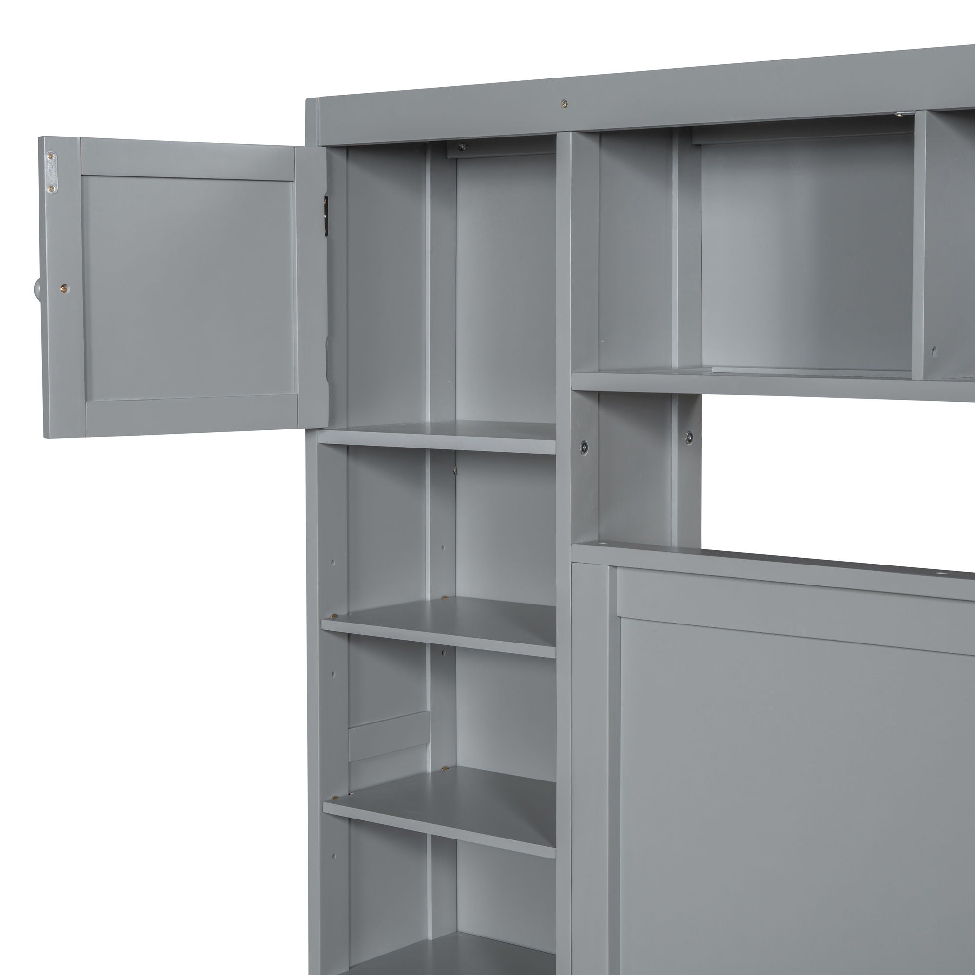 Bed With All In One Cabinet, Shelf And Sockets