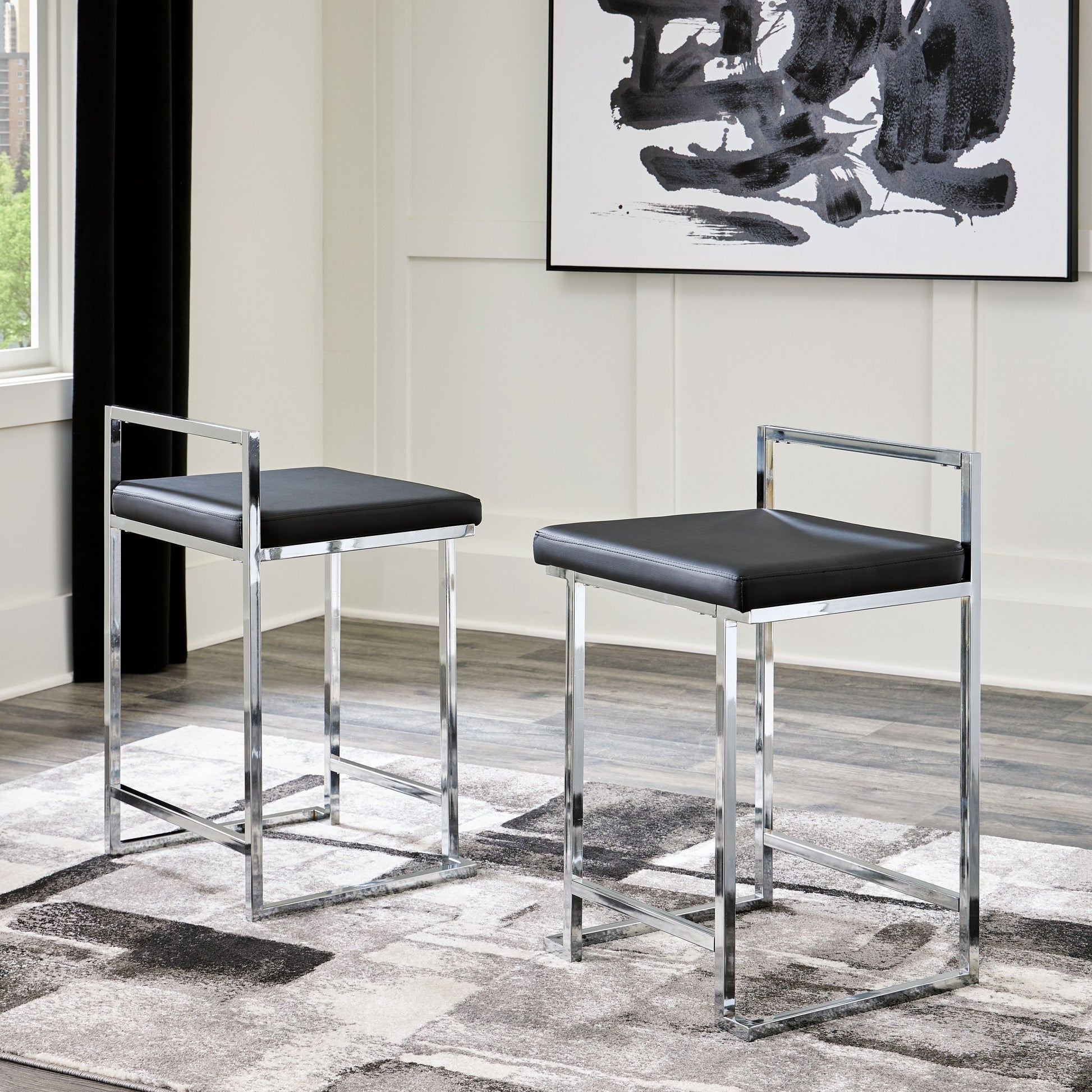 Signature Design by Ashley® Madanere - Upholstered Stool (Set of 2) | Meri Furniture