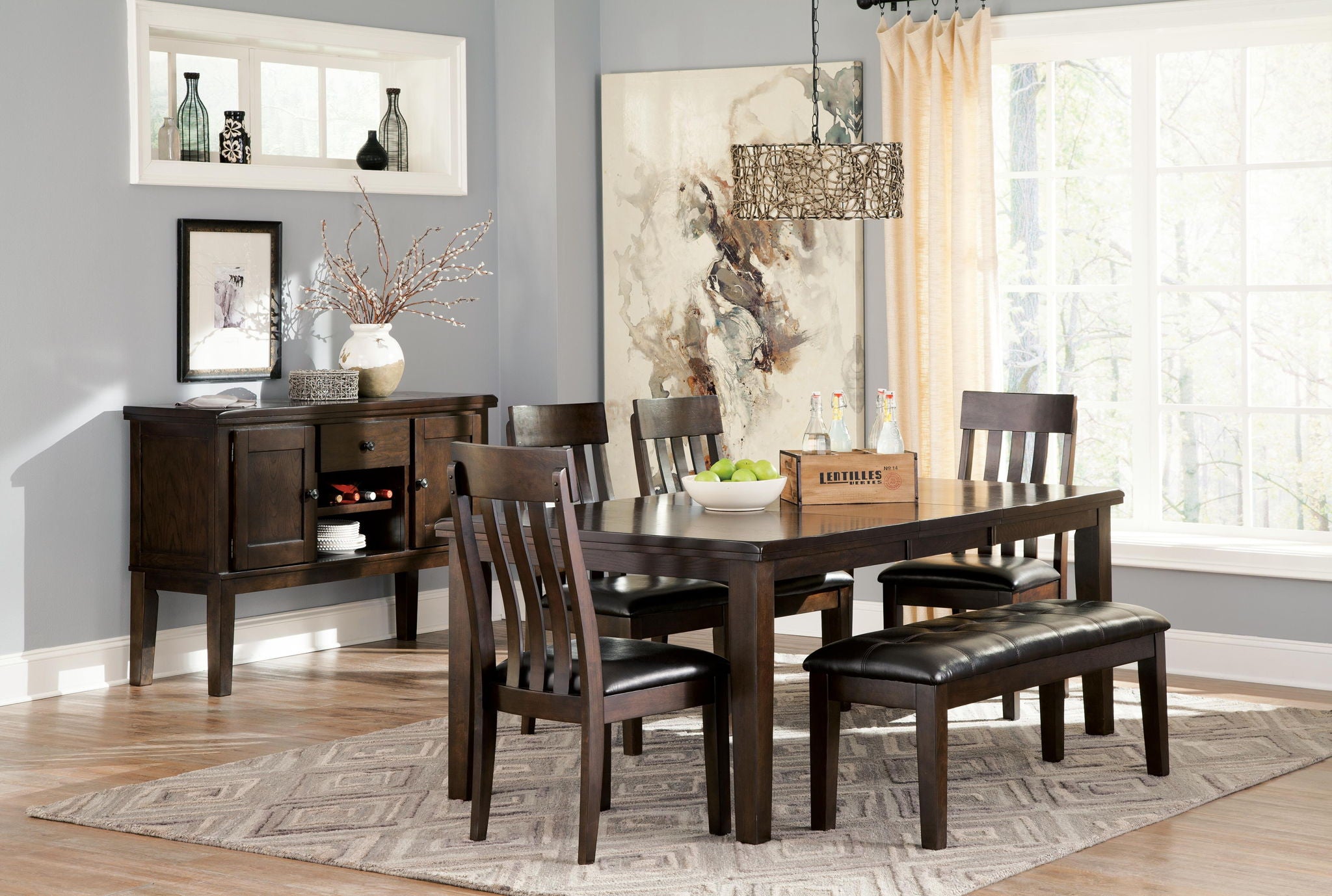 Haddigan - Dining UPH Side Chair (Set of 2) - Dark Brown