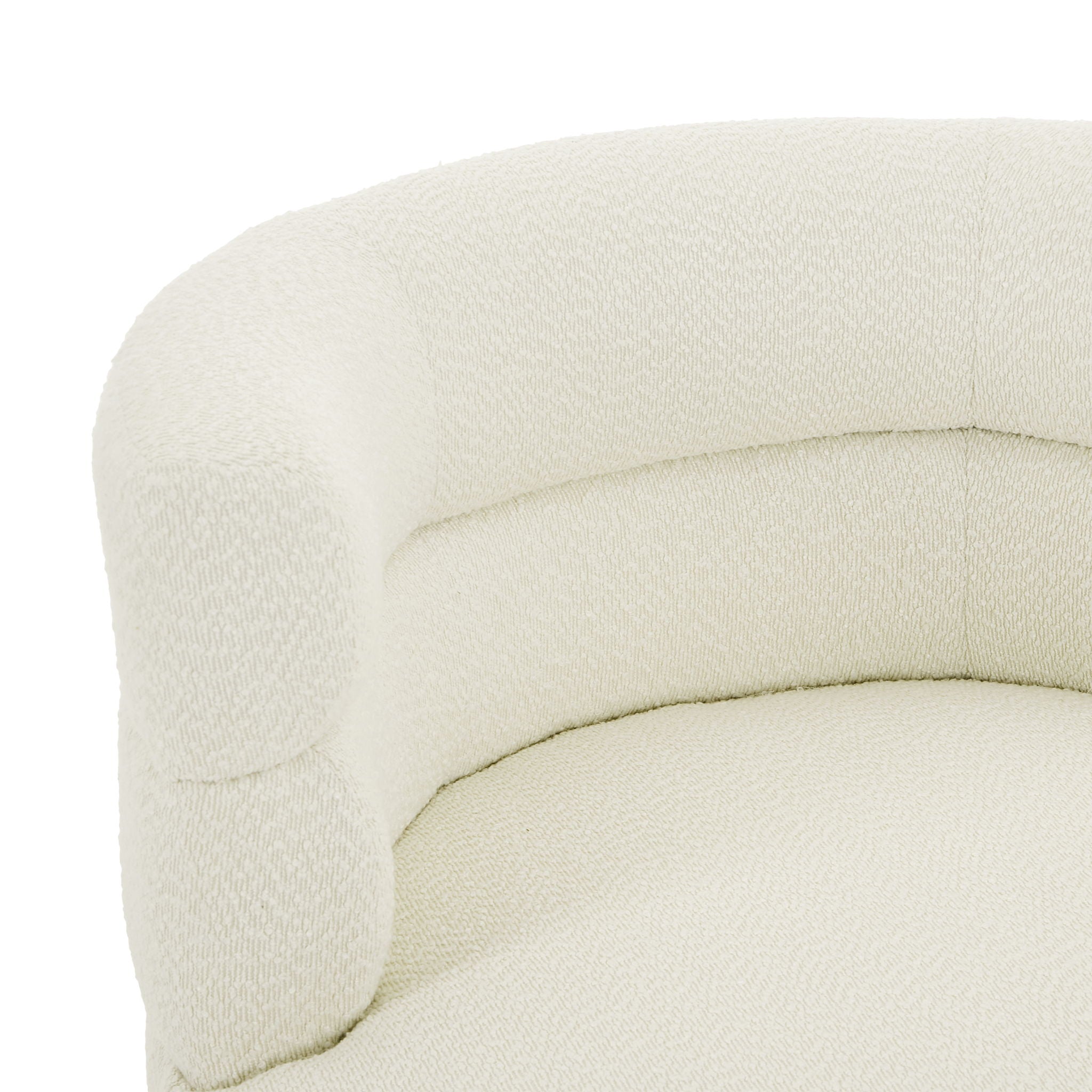 Swivel Accent Chair, 360° Rotating Design With Ergonomic Support For Living Room, Bedroom & Home Office - Cream White