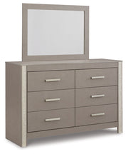 Signature Design by Ashley® Surancha - Gray - Dresser And Mirror | Meri Furniture