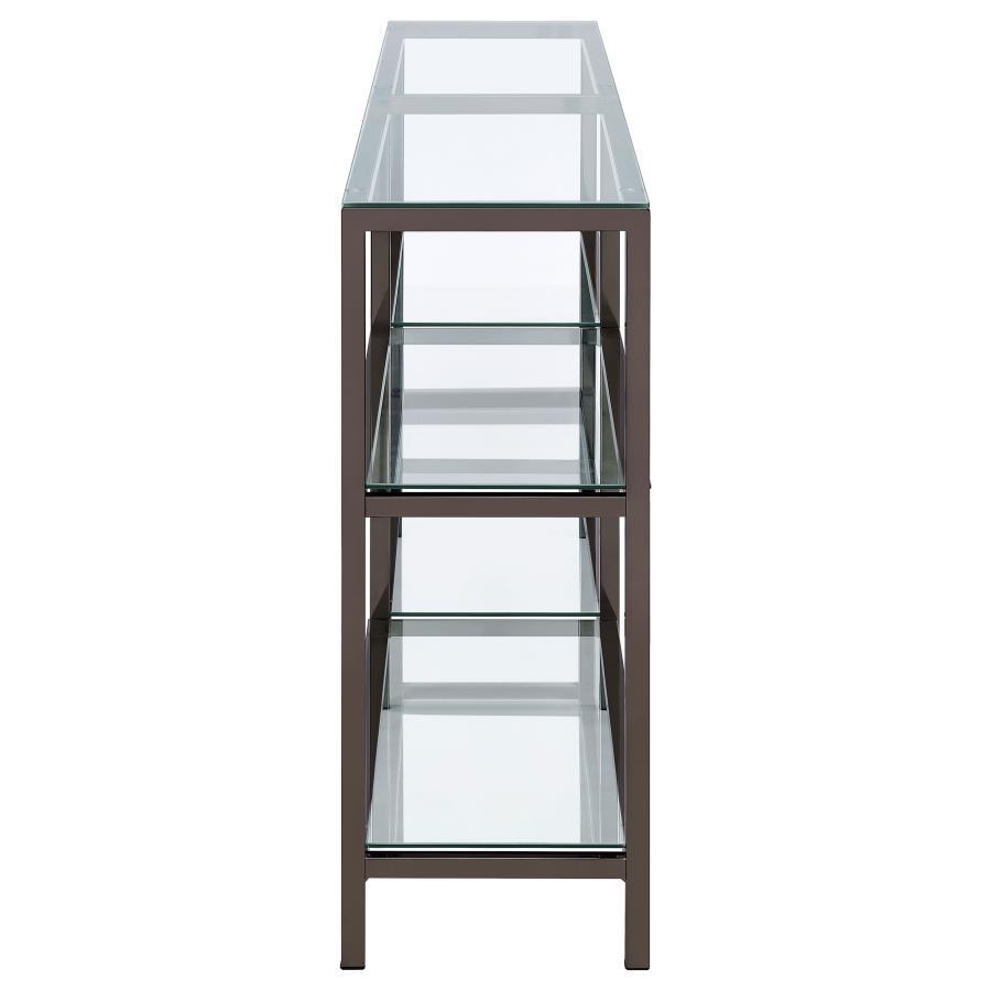Coaster Fine Furniture Kate - 2-Shelf Console Bookcases - Black Nickel | Meri Furniture