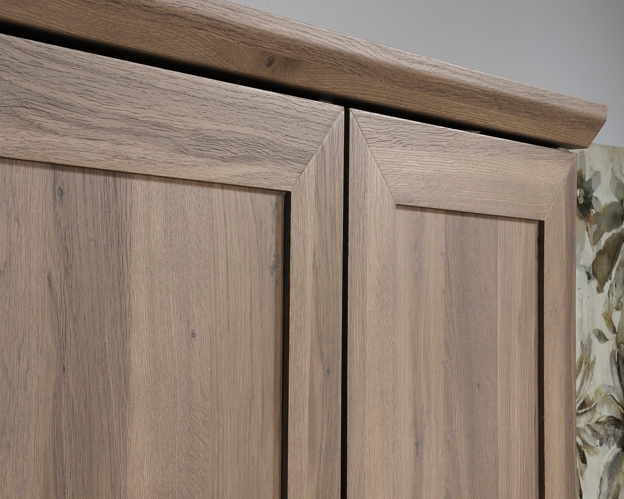 Tall Storage Cabinet in Salt Oak