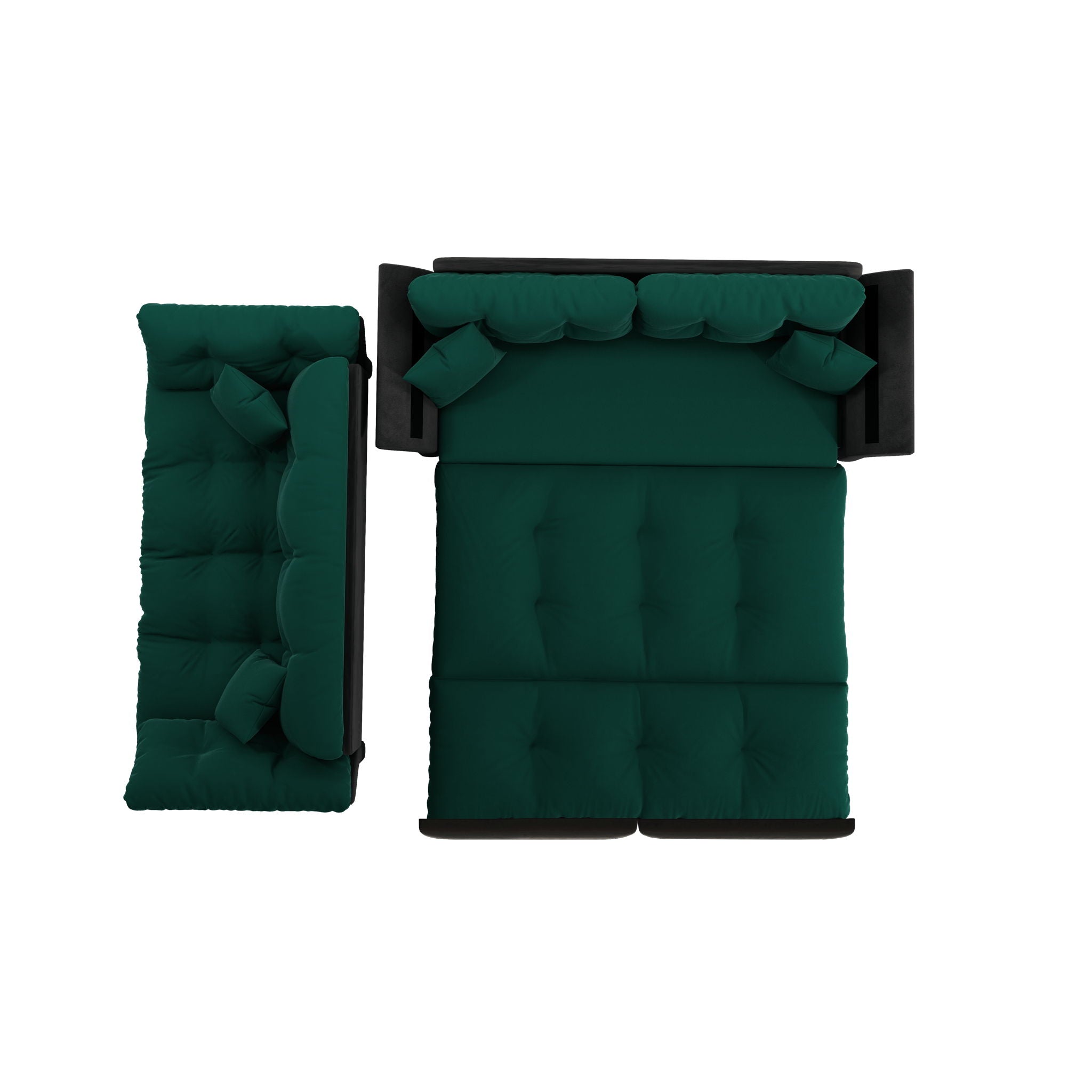 Queen Pull Out Sofa Bed, 3 In 1 Convertible Sleeper Tufted Sofa With 2 Soft Pillows