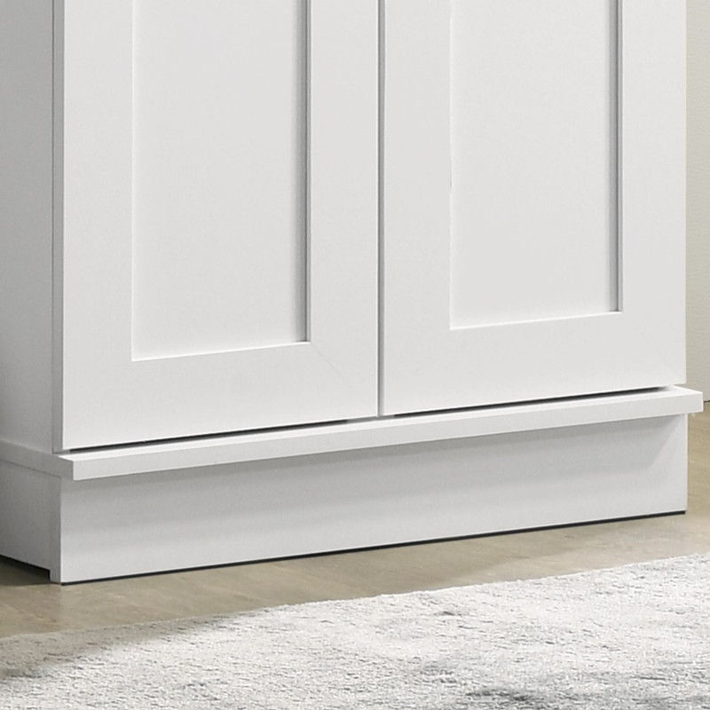 Evelyn 23"W White Sleek Storage Cabinet with Framed Panel Design