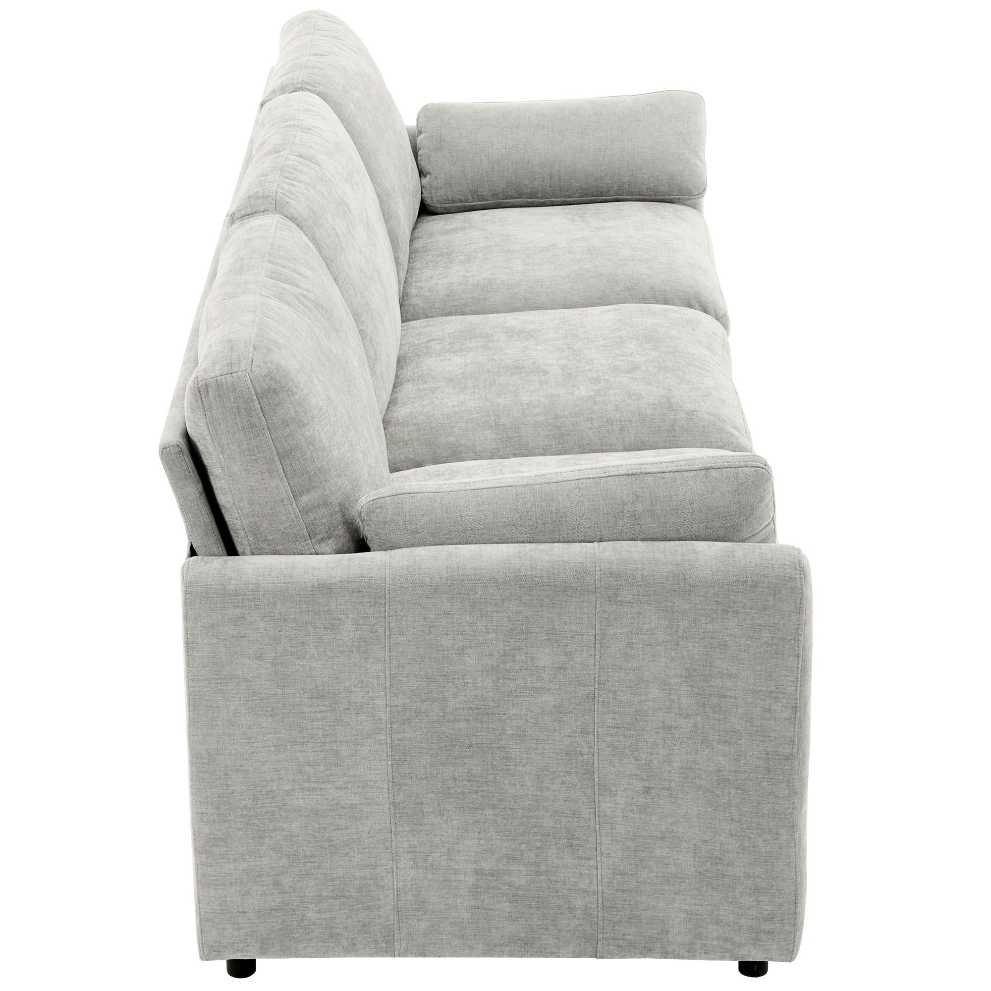 Cozy Upholstered 3 Seater Sofa Plush Cushion For Living Room