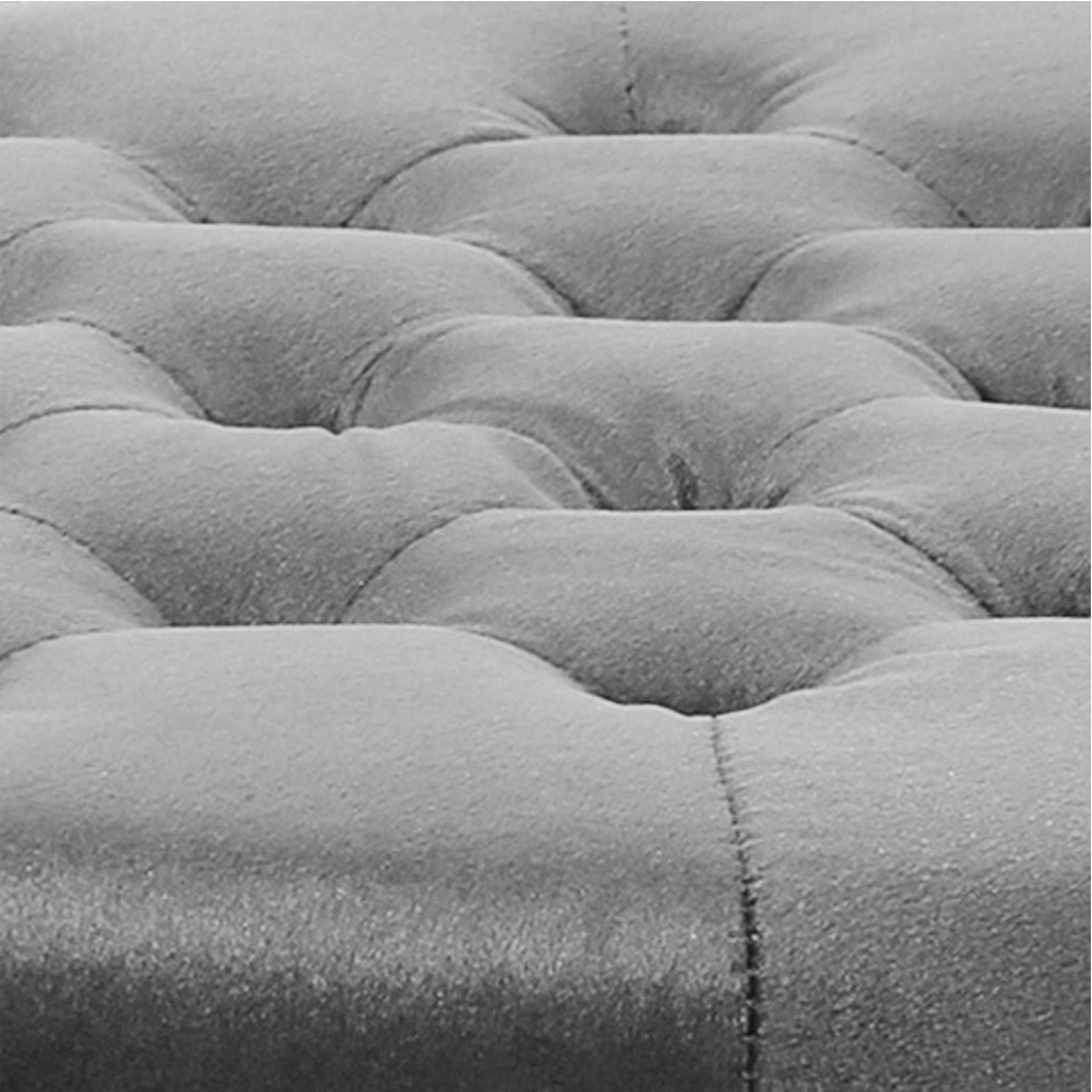 Elegant Round Ottoman Footstool With Studded Rim