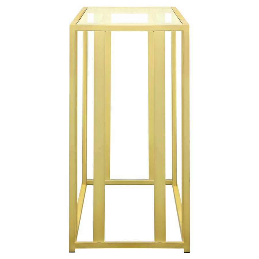 Coaster Fine Furniture Adri - Glass Top Entryway Sofa Console Table | Meri Furniture