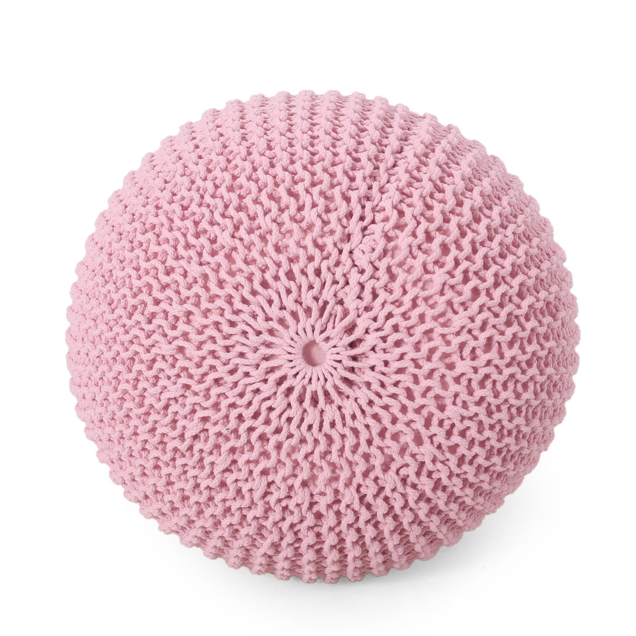 Belle - Modern Knitted Cotton Round Pouf