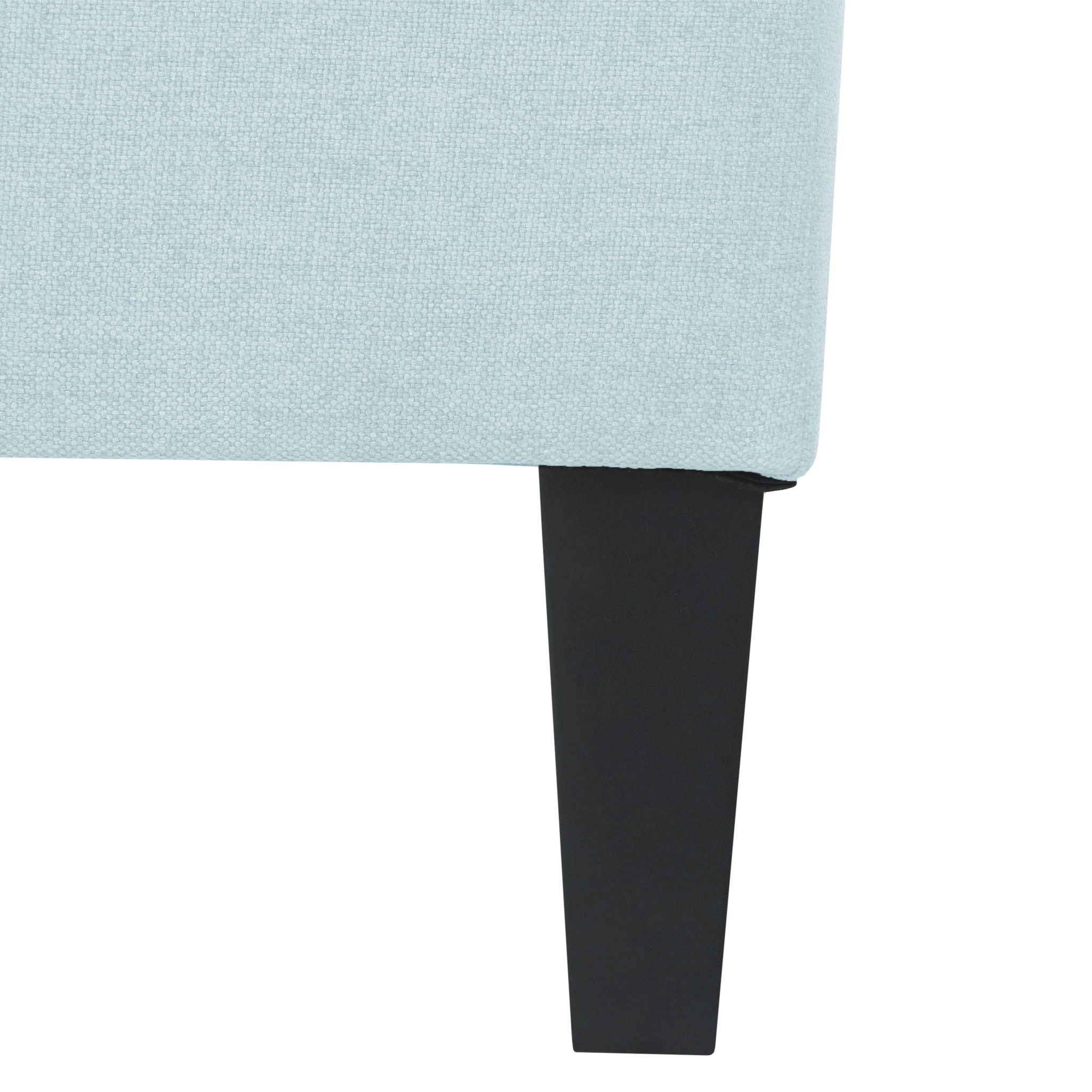 Classic Ottoman With Birch Wood Legs And Fabric Upholstery