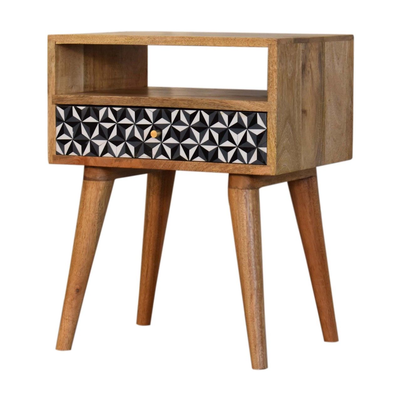 Mosaic Nightstand, 1 Drawer - Oak