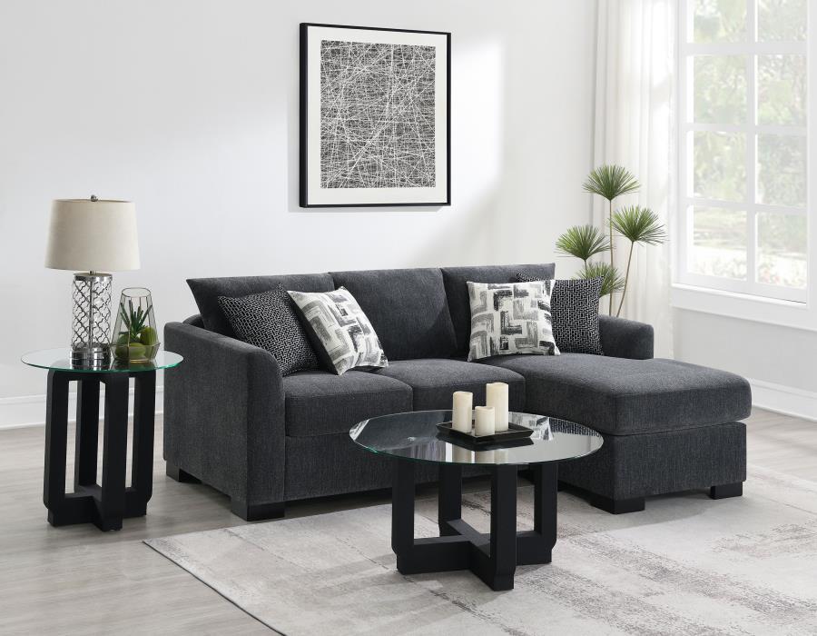 Coaster Fine Furniture Storey - Upholstered Sleeper Sectional Chaise Sofa | Meri Furniture