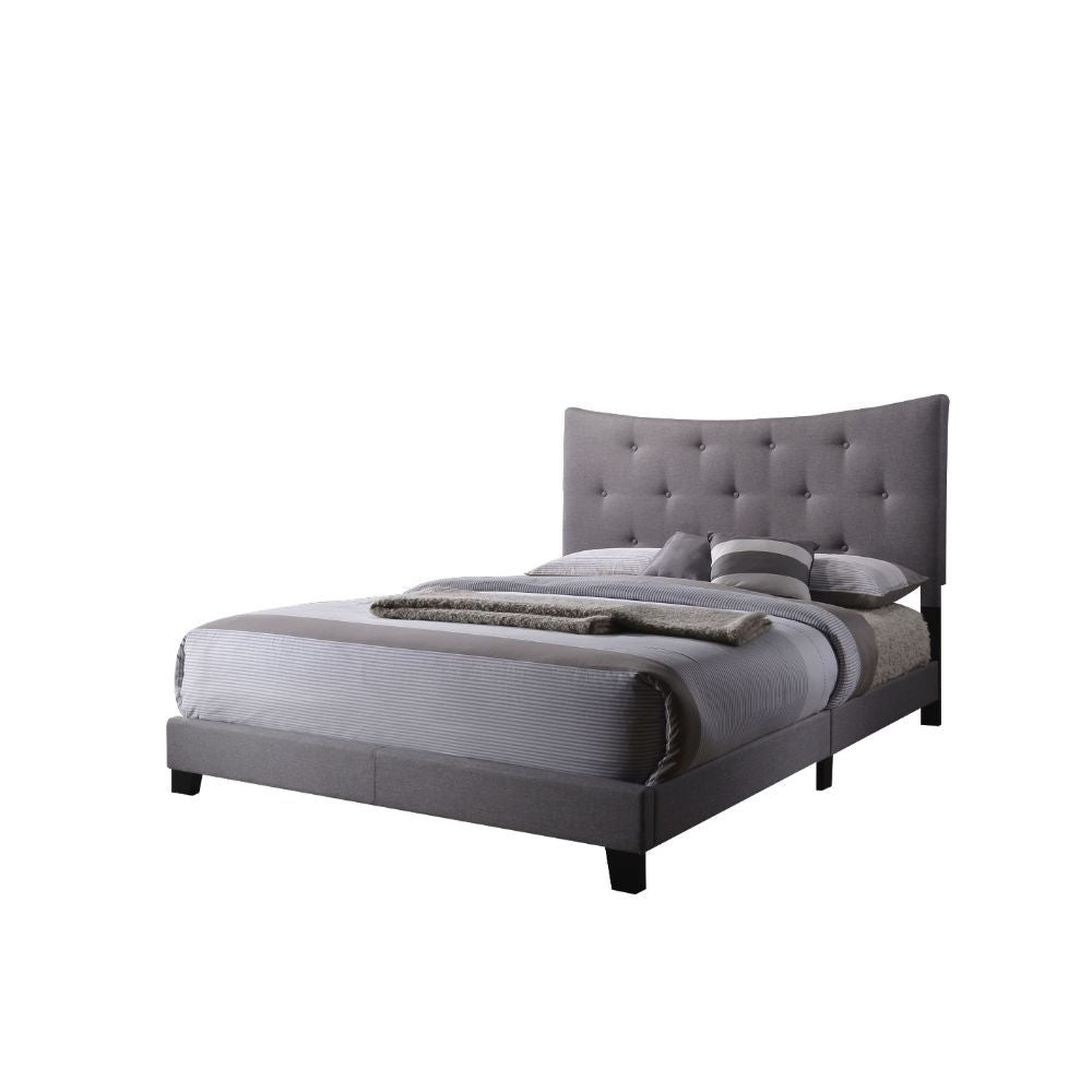 ACME Venacha - Queen Bed - Gray Fabric | Meri Furniture