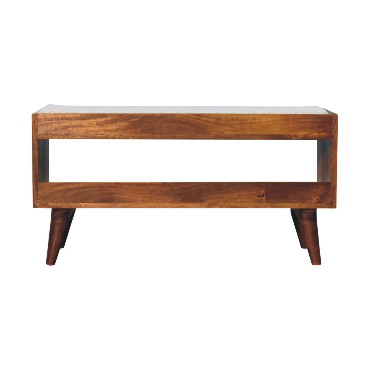 Solid Wood Bench With Upholstered Sea