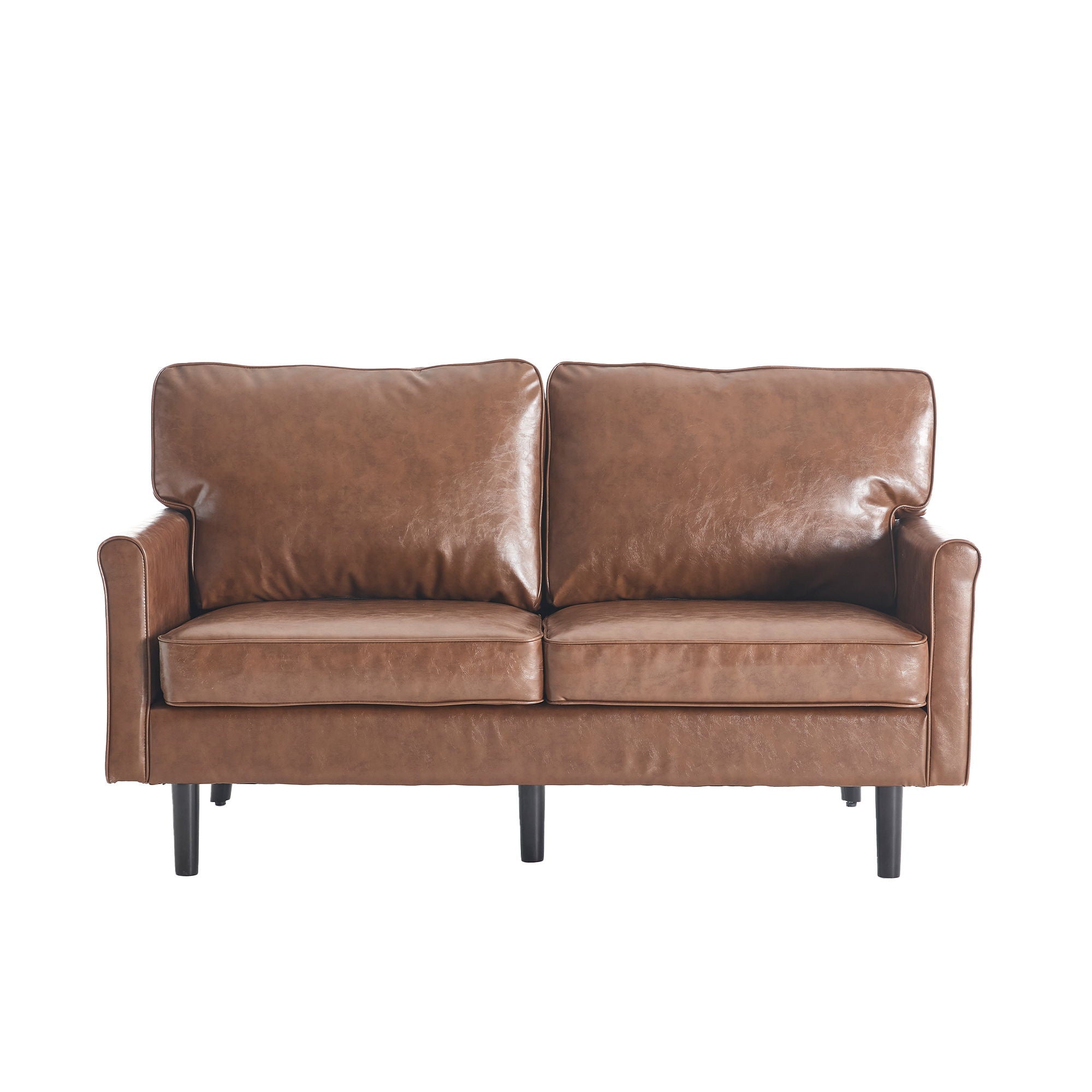 Mid Century Modern Loveseat Sofa With USB Ports, Removable Pillow Cover