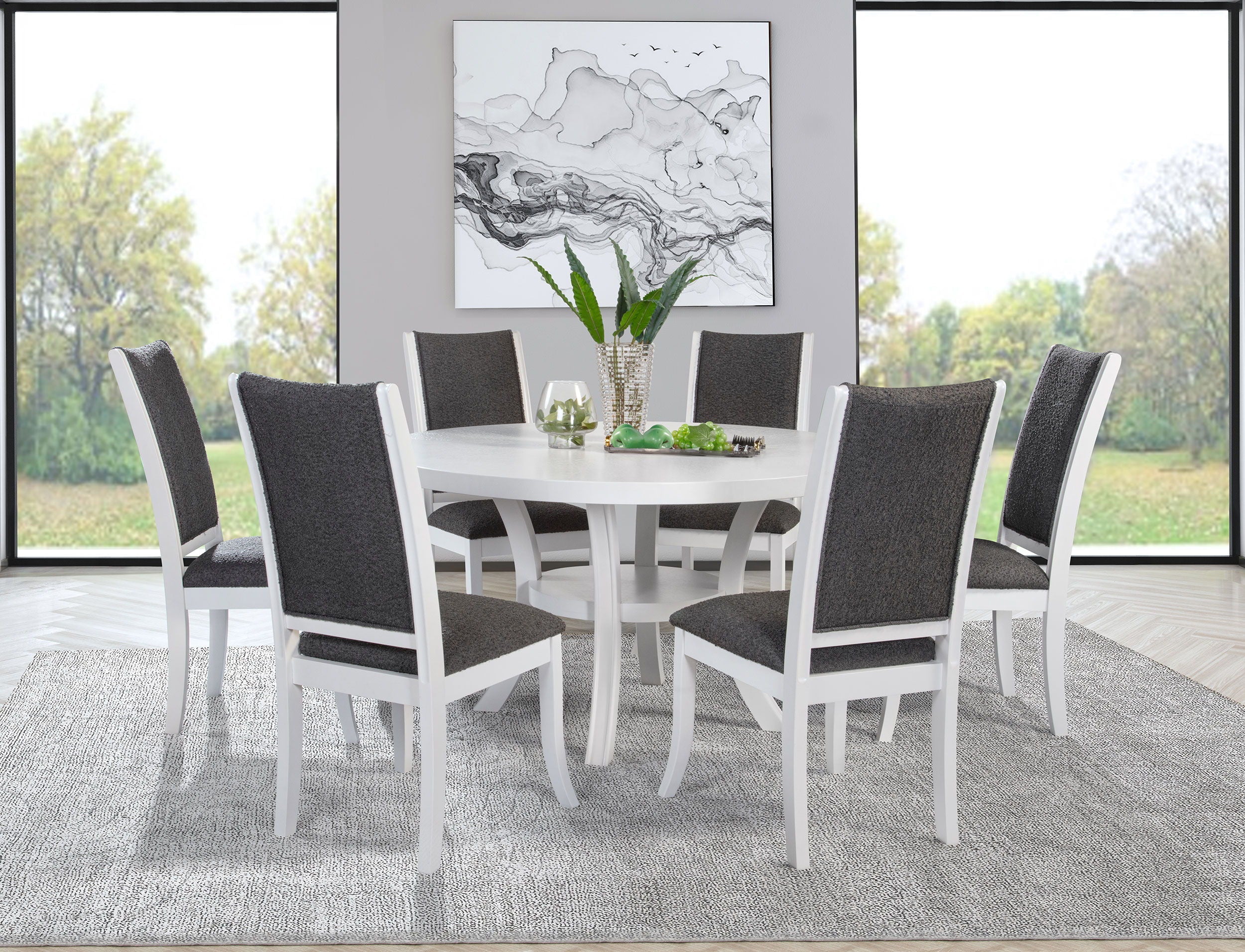 Coaster Fine Furniture Judd - Round Wood Dining Table Set | Meri Furniture