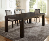 Caterina - Dining Table With X Leaf - Dark Walnut / Beige