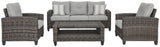 Cloverbrooke - Gray - Sofa, Chairs, Table Set (Set of 4)