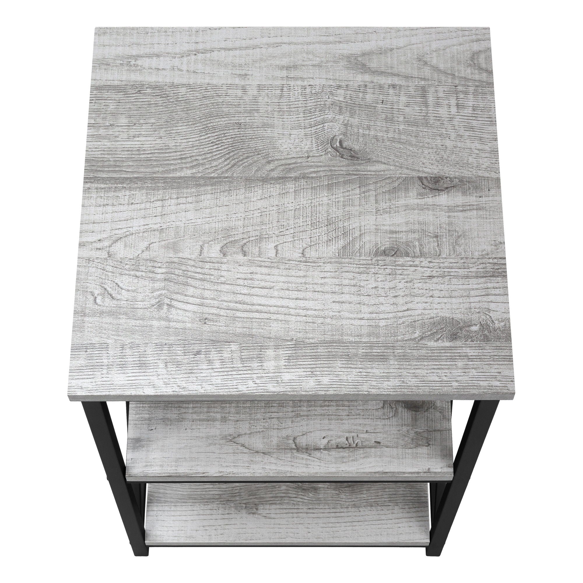 3 Tier Accent Table, Side Marble Look Contemporary & Modern