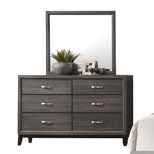 ACME Valdemar - Mirror - Weathered Gray | Meri Furniture