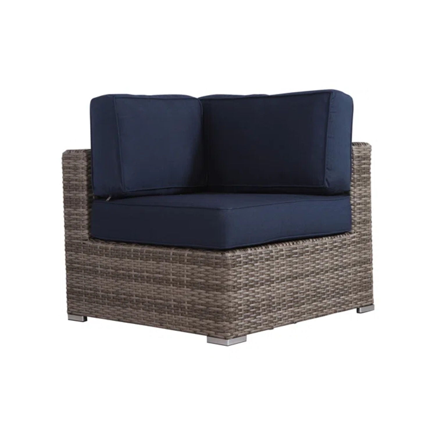 Wicker Seating Group Set With Table And Cushions