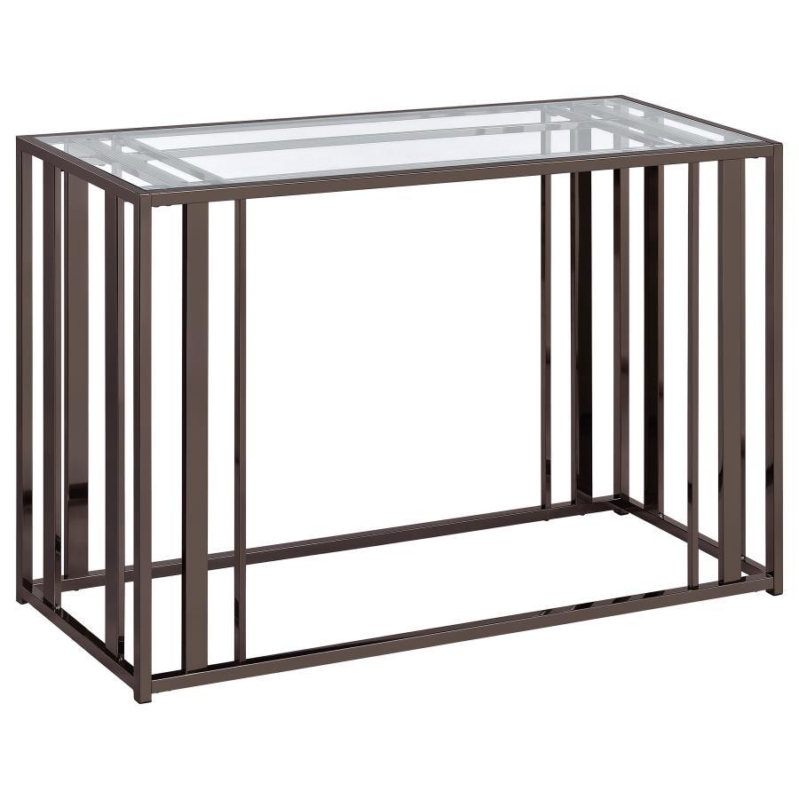 Coaster Fine Furniture Adri - Glass Top Entryway Sofa Console Table | Meri Furniture