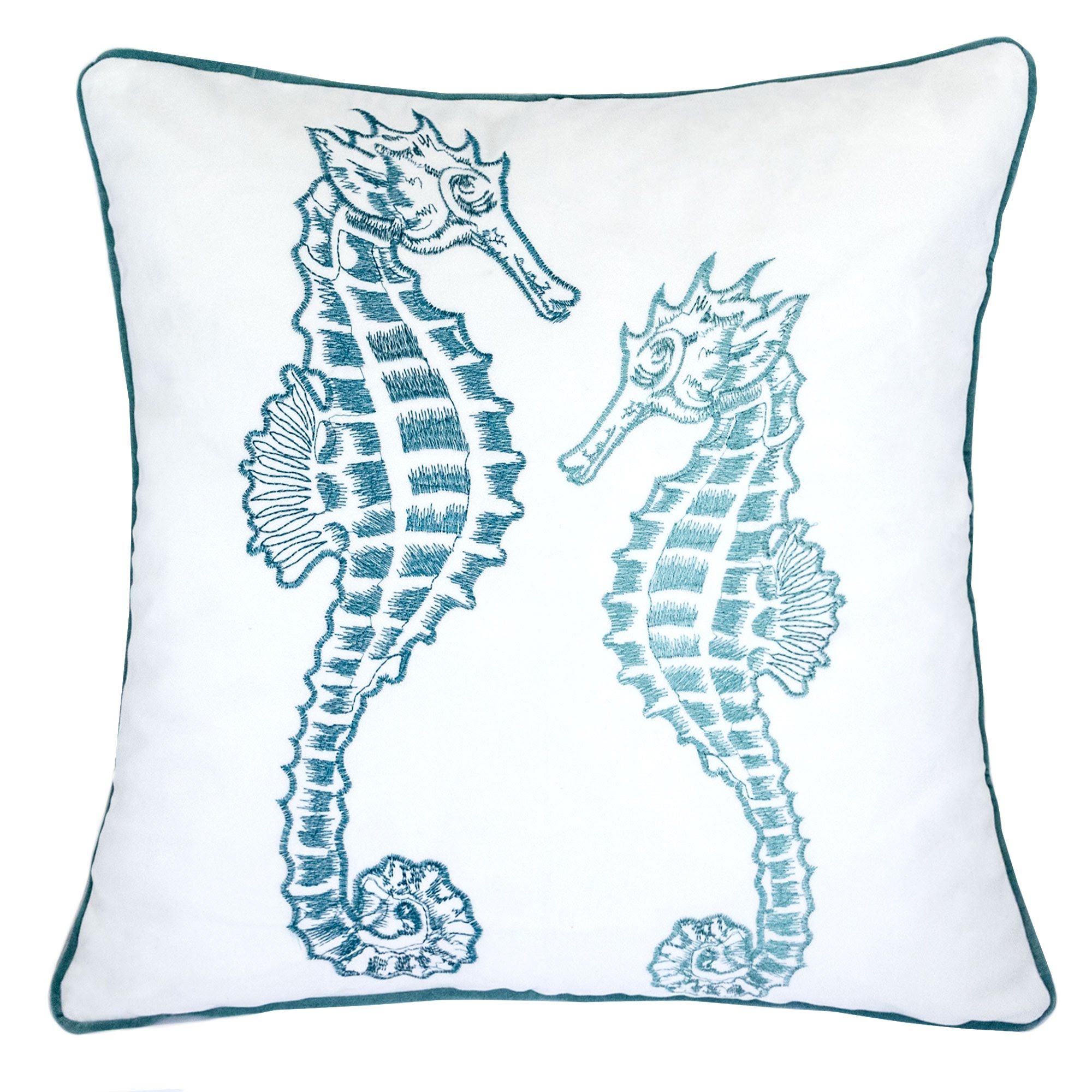 Seahorses Pillow Cover With Matching Back