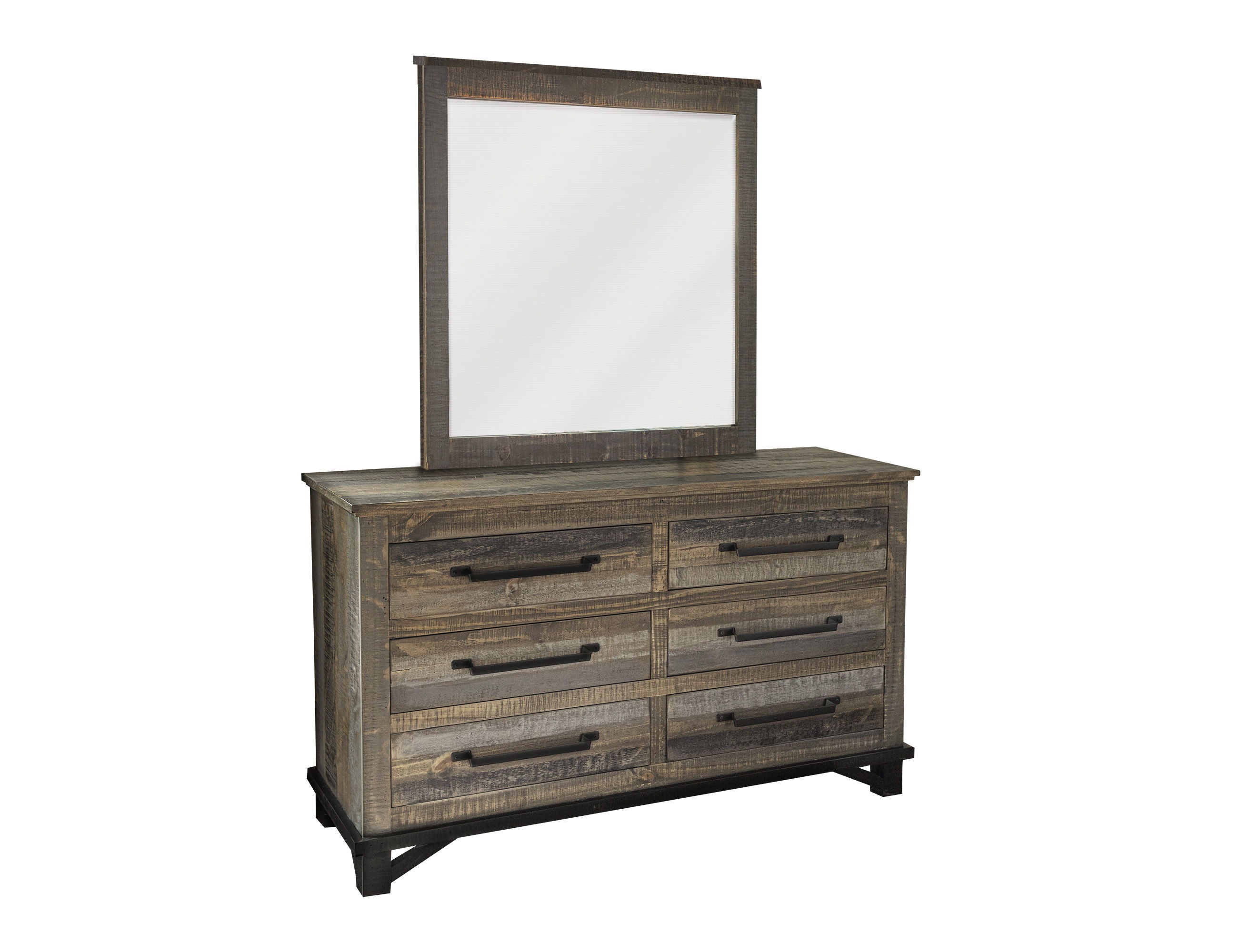 International Furniture Direct Loft Brown - Dresser - Two Tone Gray / Brown | Meri Furniture