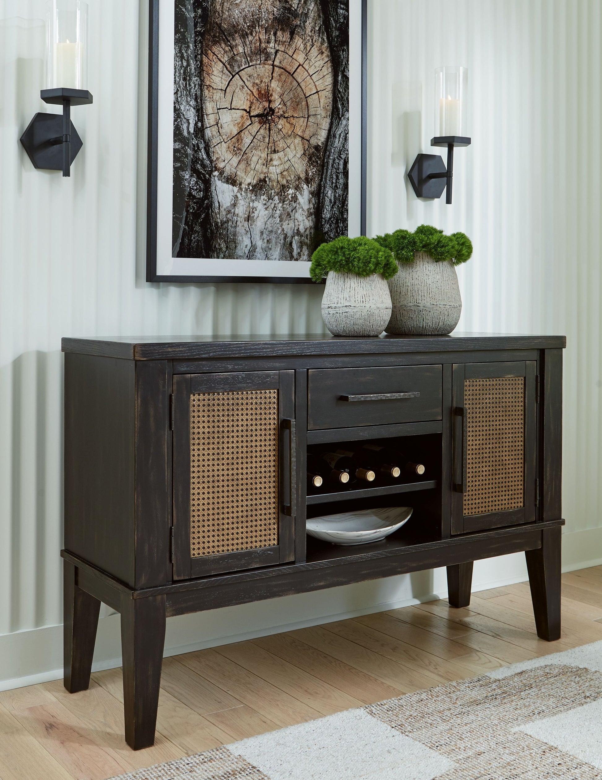 Signature Design by Ashley® Galliden - Black - Dining Room Server | Meri Furniture