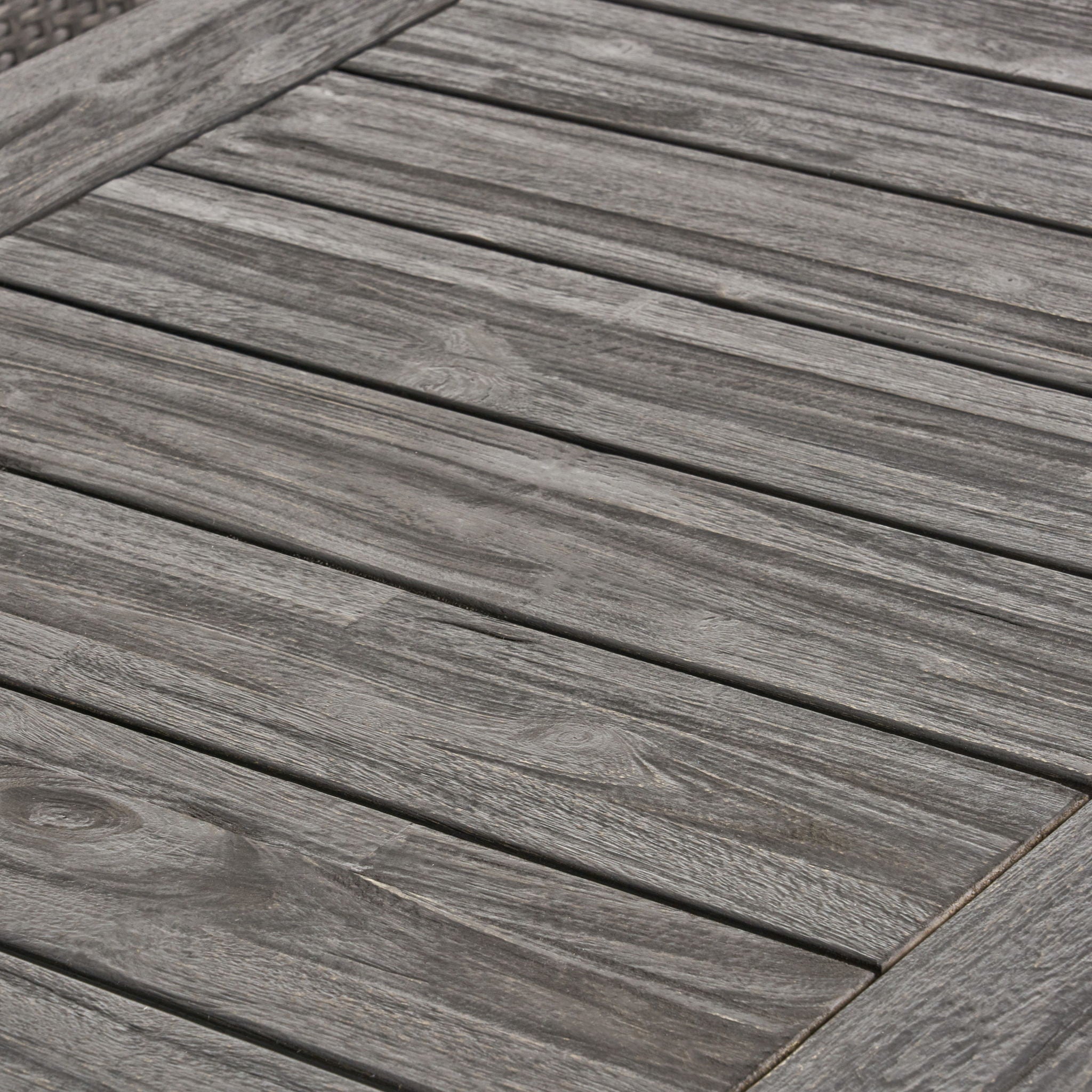 Outdoor Acacia Wood Dining Table, Sandblast Finish