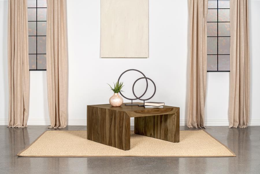 Coaster Fine Furniture Odilia - Square Solid Wood Coffee Table - Auburn | Meri Furniture