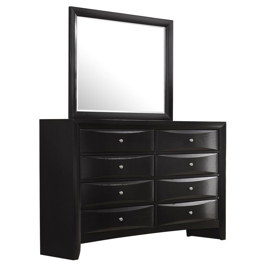 Coaster Fine Furniture Briana - 8-Drawer Dresser With Mirror - Black | Meri Furniture