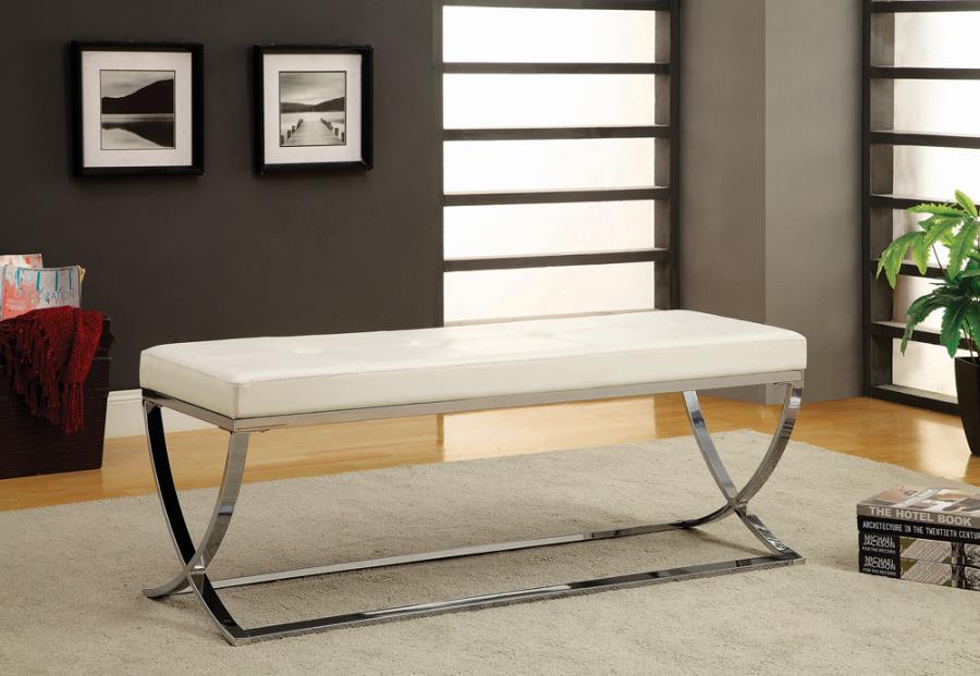 Coaster Fine Furniture Walton - Leatherette Upholstered Tufted Accent Bench | Meri Furniture