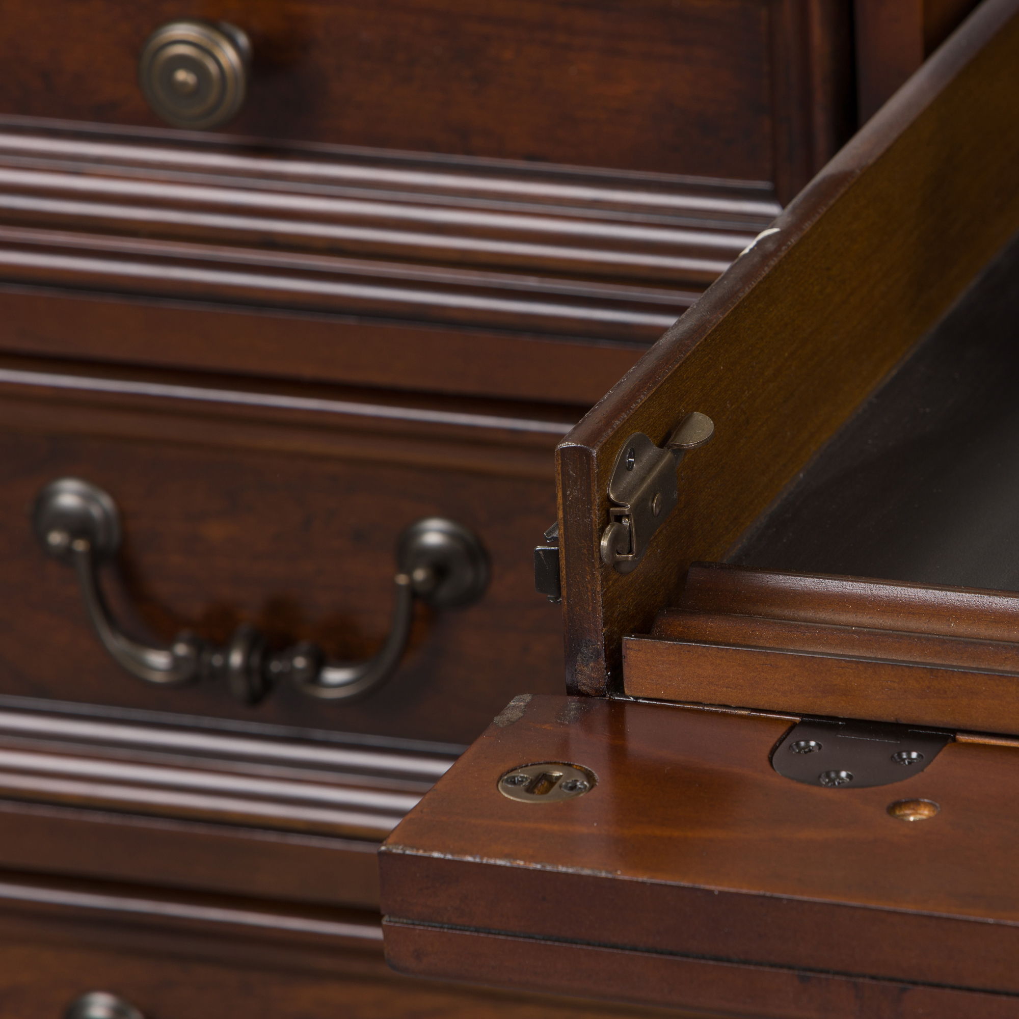 Liberty Furniture Brayton Manor - Jr Executive Desk - Dark Brown | Meri Furniture