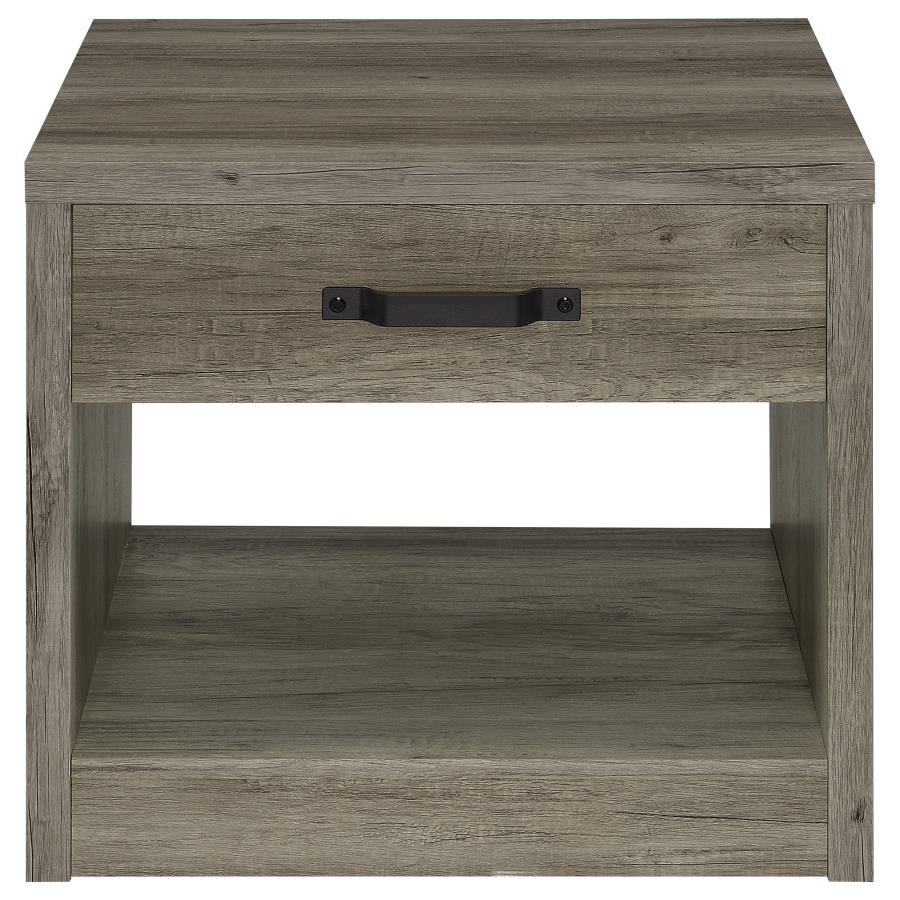 Coaster Fine Furniture Felix - 1-Drawer Engineered Wood Side End Table - Gray Driftwood | Meri Furniture