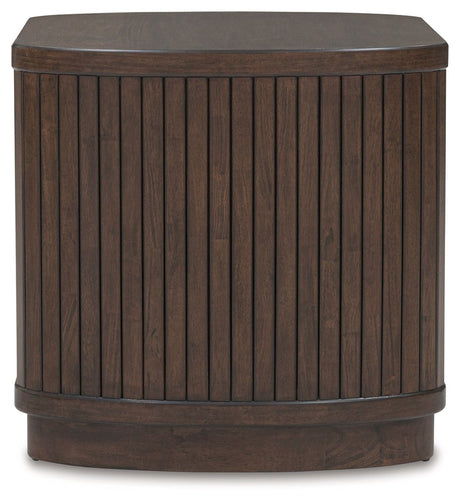 Korestone - Dark Brown - Square End Table