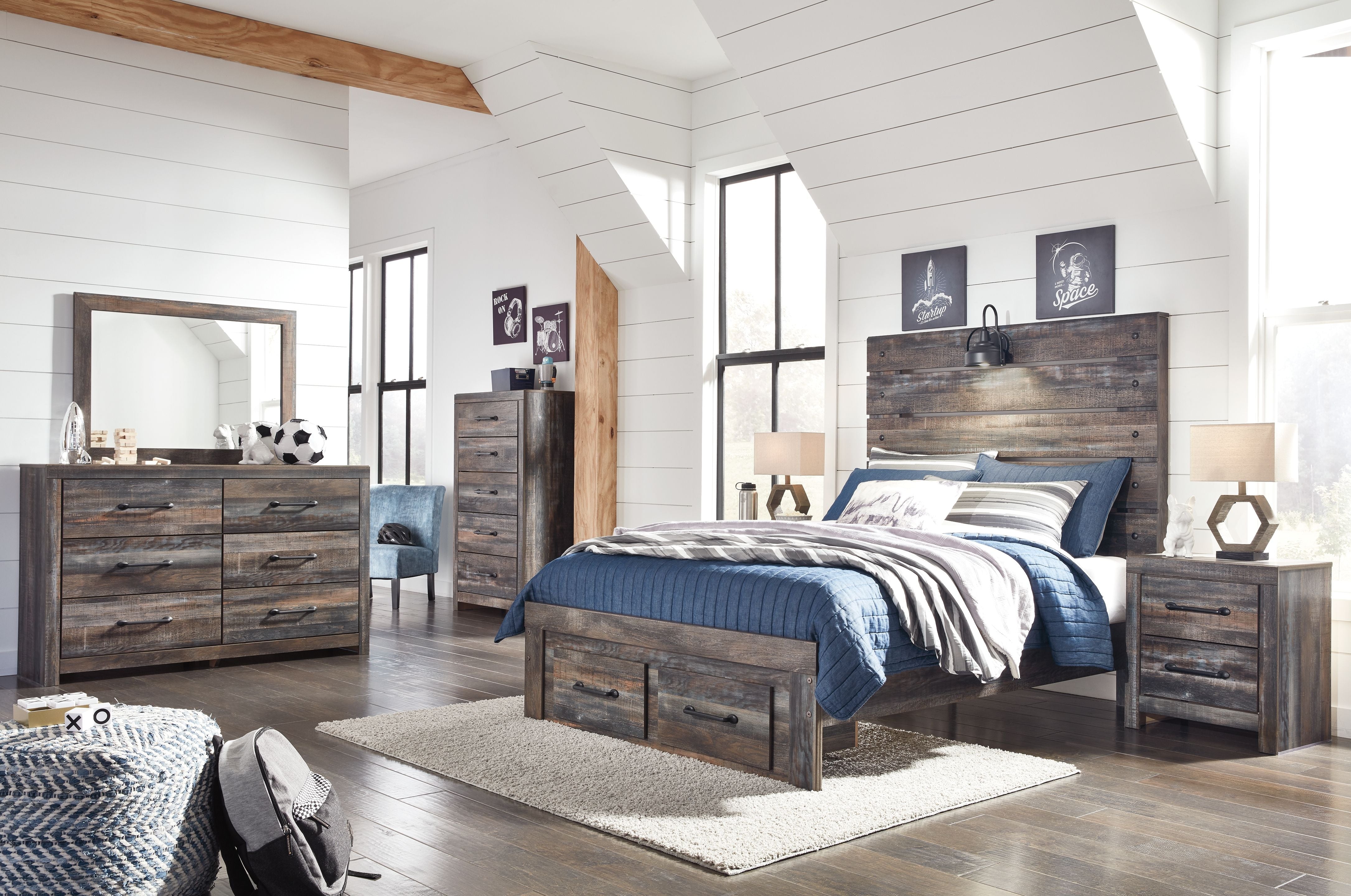 Signature Design by Ashley® Drystan - Panel Bed | Meri Furniture