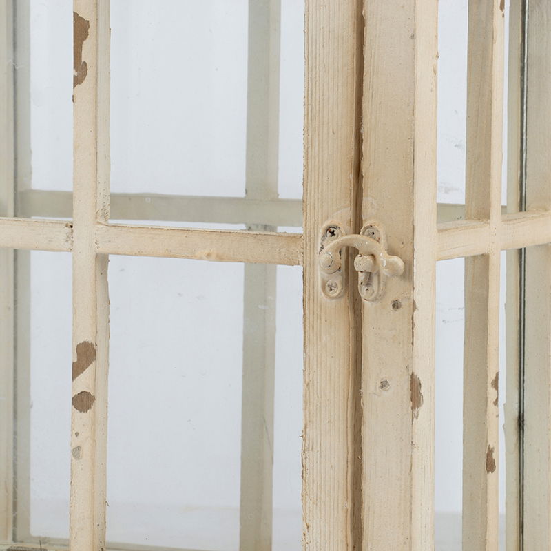 Wooden Candle Lantern Decorative, Hurricane Lantern Holder Decor For Indoor Outdoor, Home Garden Wedding - Ivory