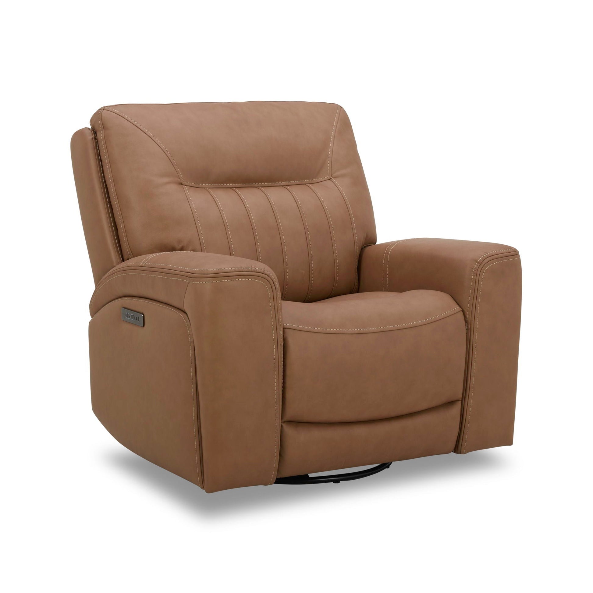 Liberty Furniture Bennett - Swivel Glider Recliner P2 - Butternut - Butternut Leather | Meri Furniture