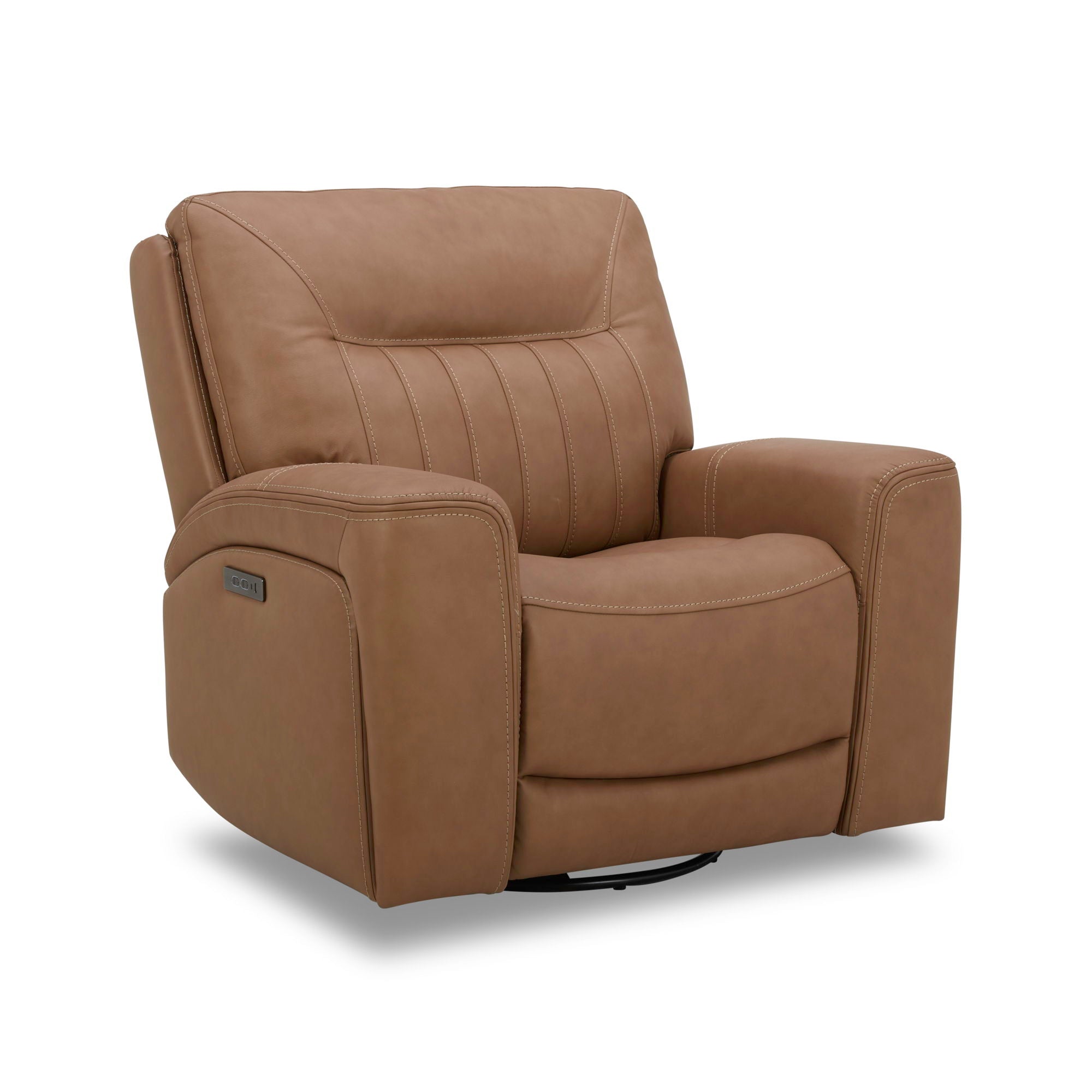 Liberty Furniture Bennett - Swivel Glider Recliner P2 - Butternut - Butternut Leather | Meri Furniture