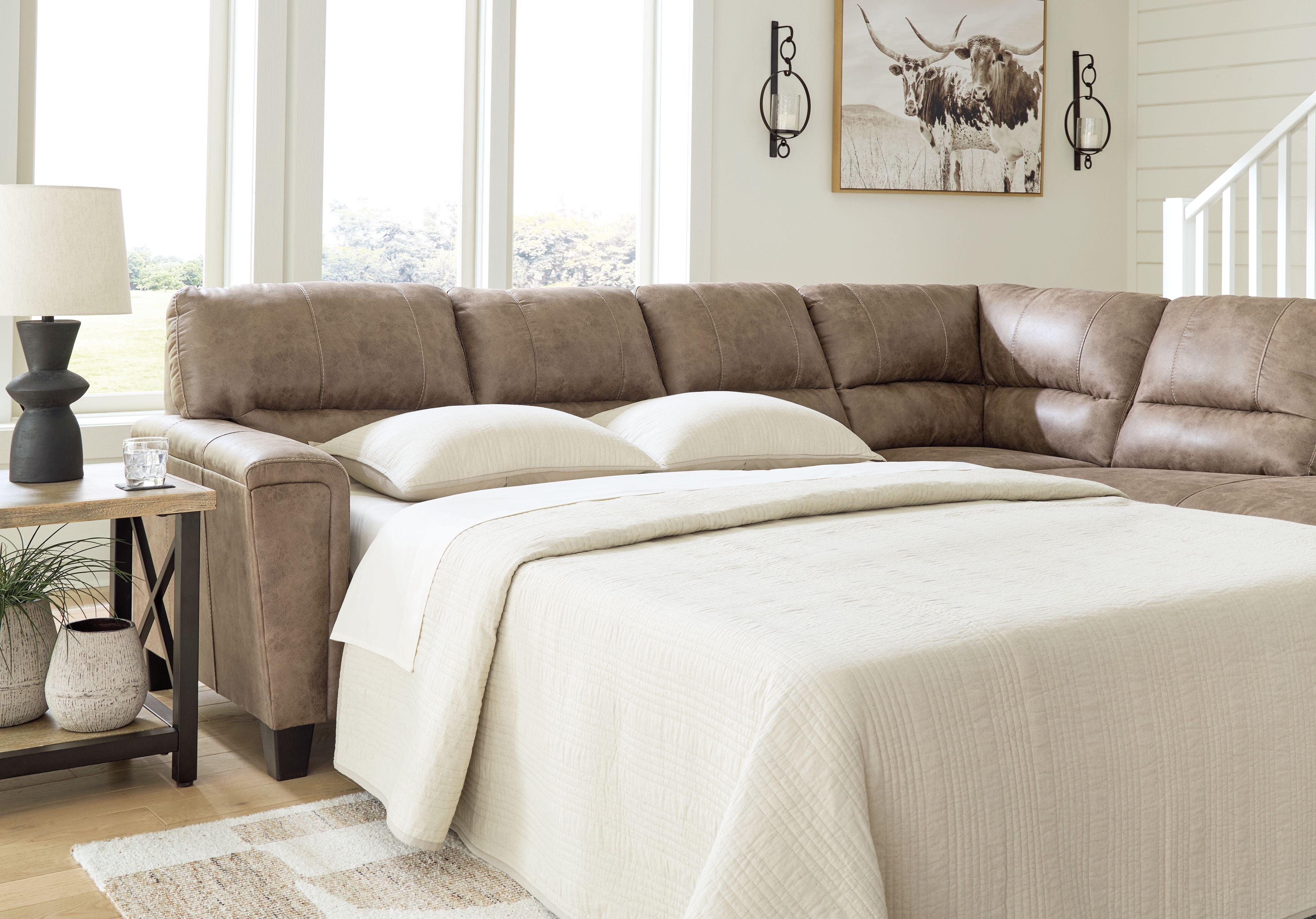 Signature Design by Ashley® Navi - Sectional Sofa Sleeper | Meri Furniture