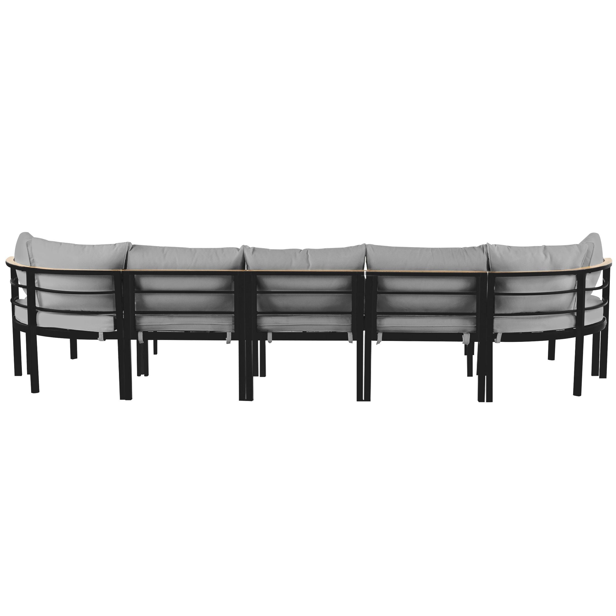 Outdoor Sectional Sofa Set Patio Seating Group With Cushions