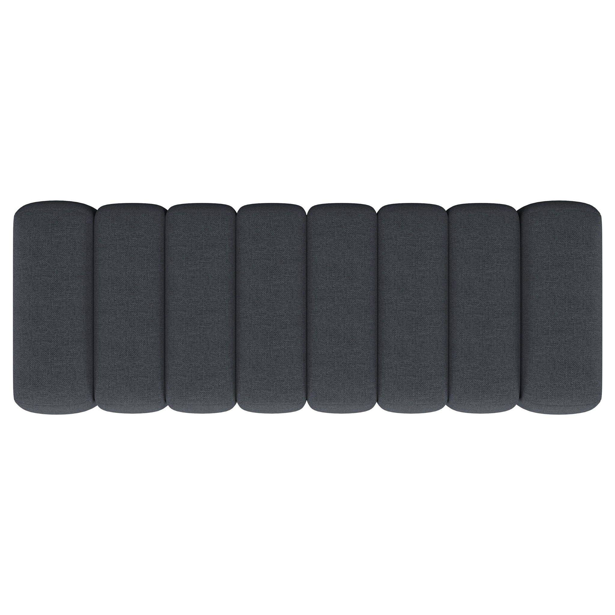 Summer Fabric Upholstered Tufted Accent Bench Charcoal